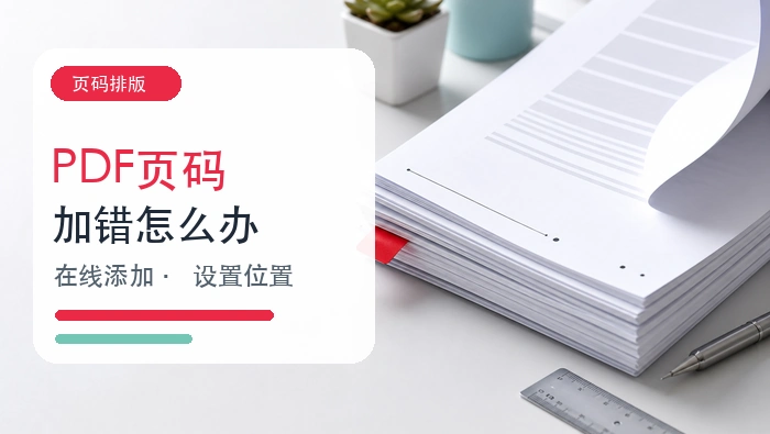 PDF页码加错了怎么办？在线添加页码要注意什么？