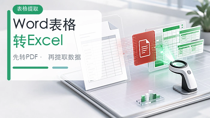 Word表格怎么转Excel？先转PDF再提取数据的方法