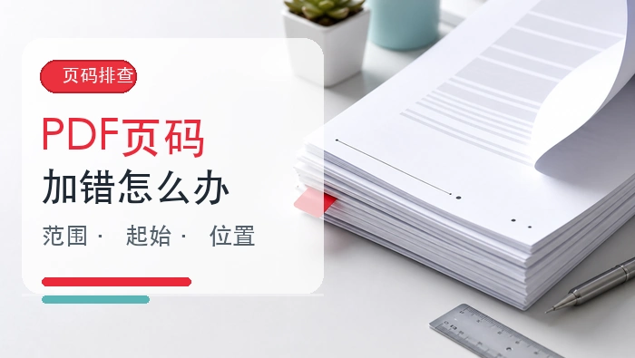 PDF页码加错了怎么办？在线添加页码要注意什么？