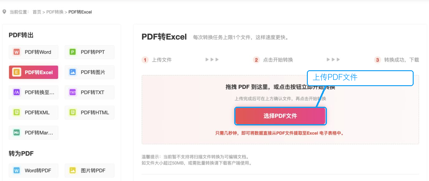 上传PDF