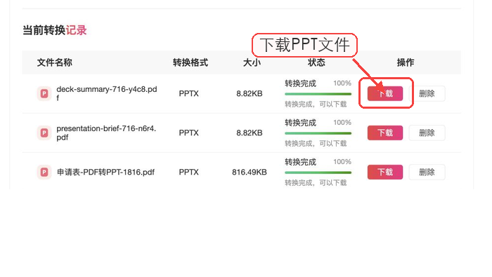 极轻PDF下载PDF转PPT结果