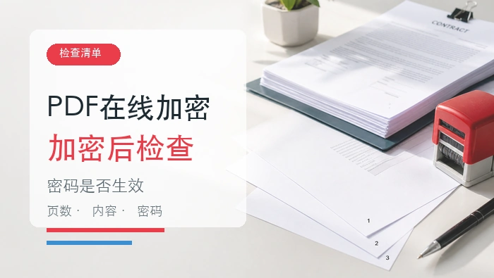 PDF文档能在线加密吗？PDF加密后如何检查？