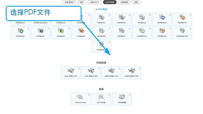 PDF24选择PDF