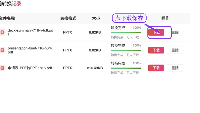 下载并检查PDF转PPT结果