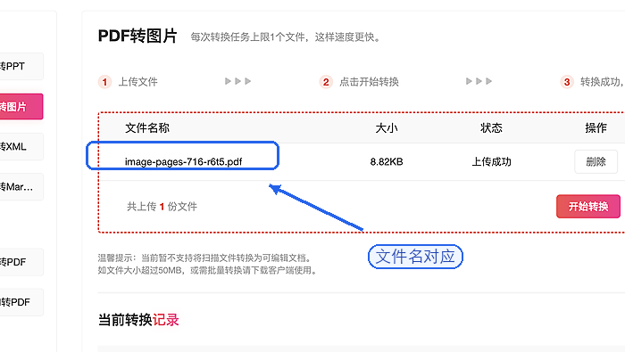 极轻PDF确认上传成功状态