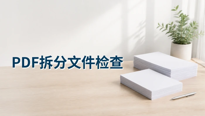 PDF文档怎么拆分成多个?拆分后怎么检查文件?封面图