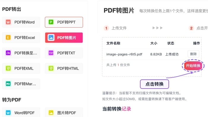 开始转换