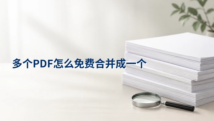 多个PDF怎么免费合并成一个？顺序和页码怎么检查？