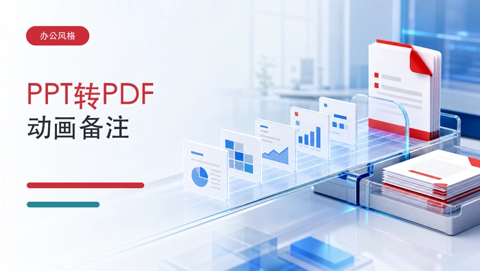 PPT转PDF在哪里操作?导出后动画和备注还在吗?封面图