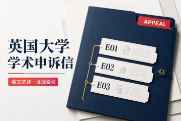 英国大学学术申诉信 英文陈述与证据索引范文