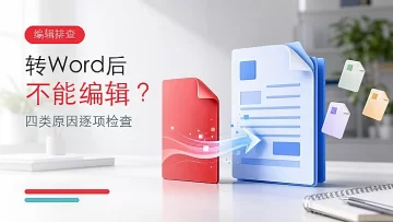 PDF转Word后不能编辑怎么办？PDF转Word后如何变成可编辑文档？
