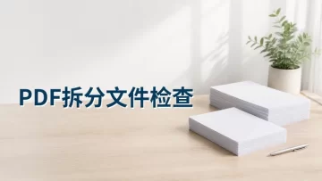PDF文档怎么拆分成多个？拆分后怎么检查文件？