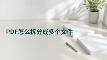 PDF怎么拆分成多个文件？指定页面如何单独保存？