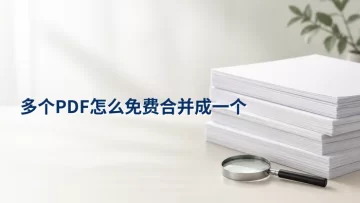 多个PDF怎么免费合并成一个？顺序和页码怎么检查？