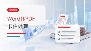 Word文档怎么转换成PDF？转换过程卡住怎么处理