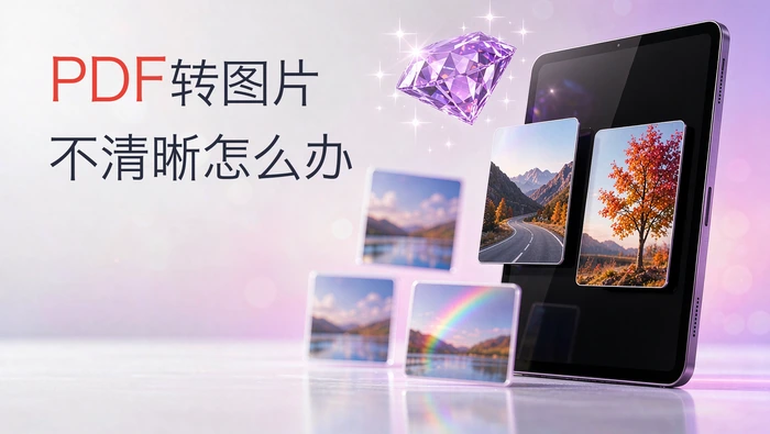pdf转图片不清晰怎么办
