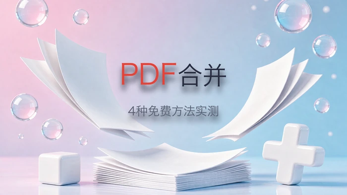 PDF怎么合并?4种免费合并方法对比,2026实测推荐工具