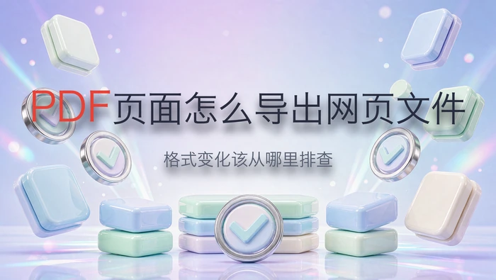 PDF页面怎么导出网页文件？格式变化该从哪里排查