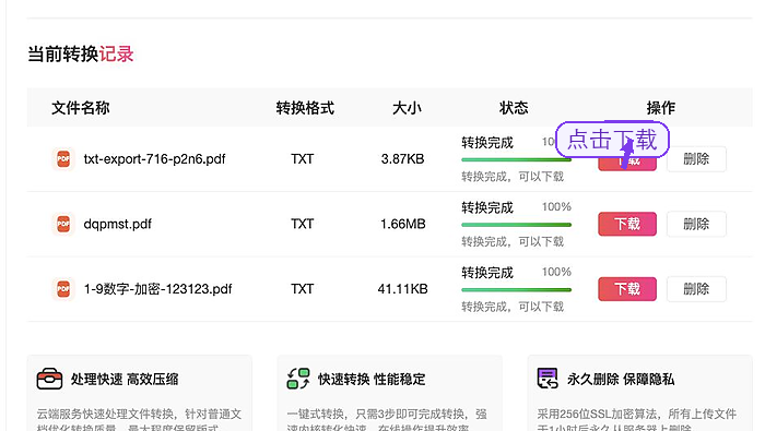 PDF转TXT下载TXT并检查