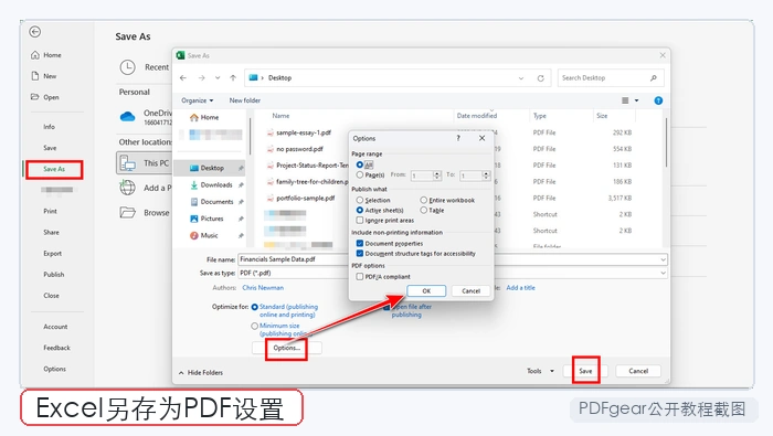Excel另存为PDF设置截图