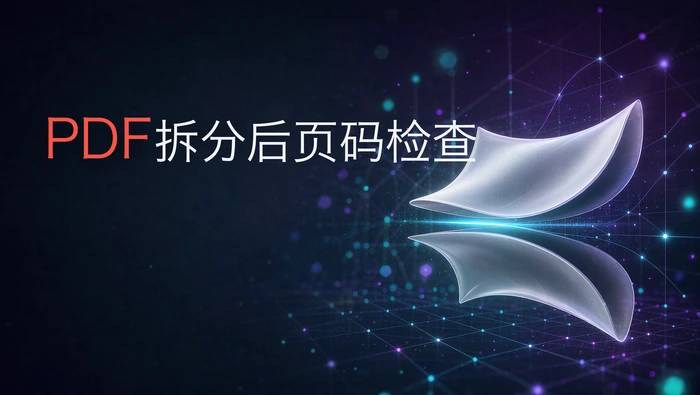 PDF拆分后页码检查