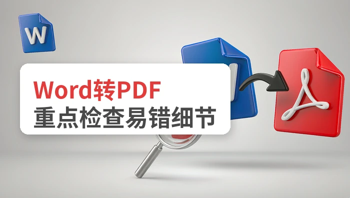 Word文档怎么转PDF？转换后重点检查哪些版式细节