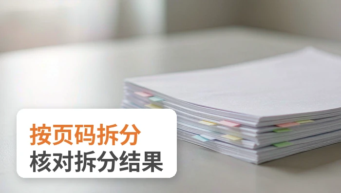 PDF怎么按页码拆分？设置范围后如何核对结果