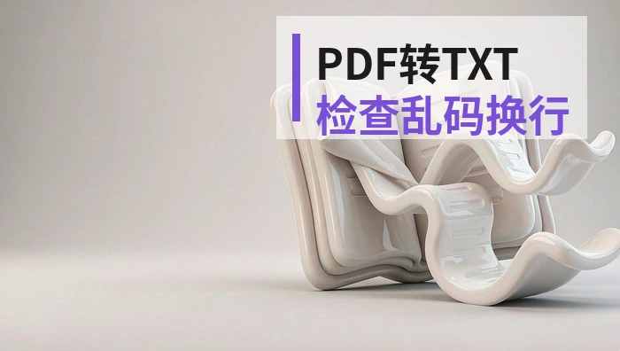 PDF怎么转TXT？导出纯文本后如何检查乱码和换行