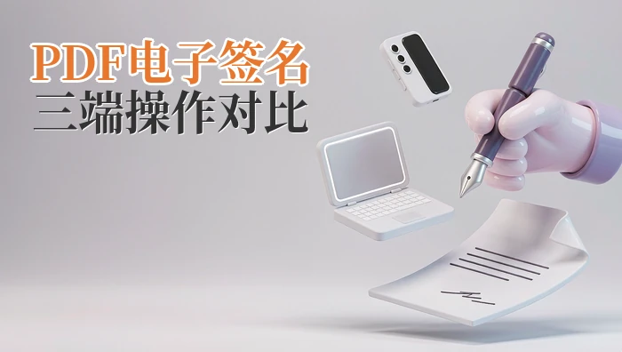 PDF电子签名怎么做？在线、桌面与移动端操作区别