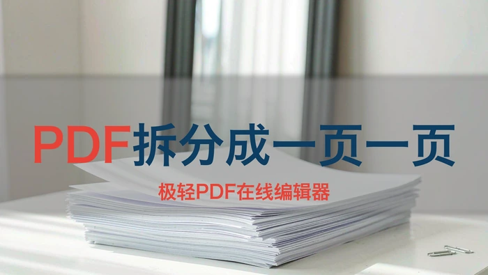 PDF怎么拆分成一页一页？拆完后怎么核对页数？