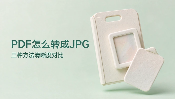 PDF怎么转换为JPG?三种方法在清晰度上有何区别封面图