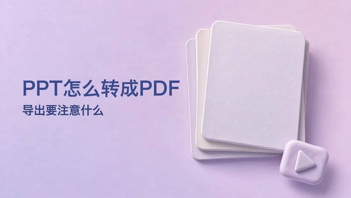 PPT如何转换成PDF?导出时要注意哪些设置封面图