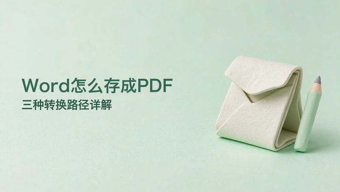 Word文档如何保存为PDF?三种常用转换路径详解封面图