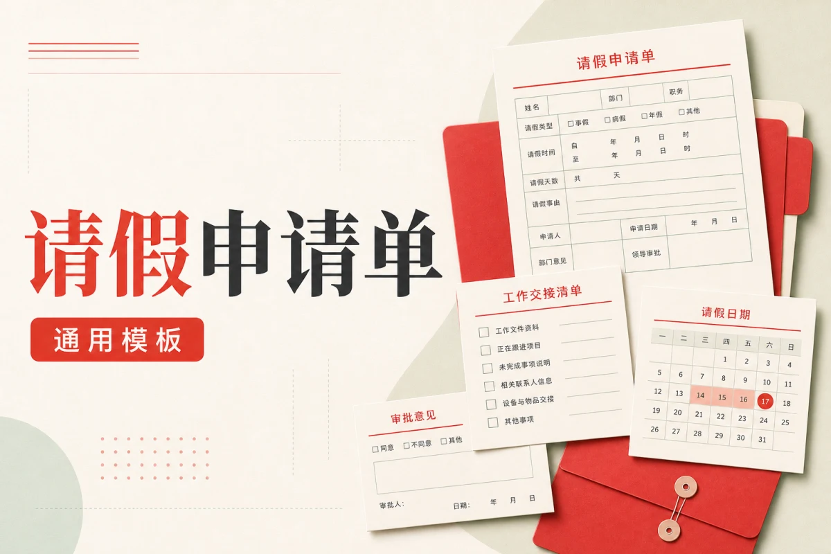 请假申请单：请假事由与工作交接范文