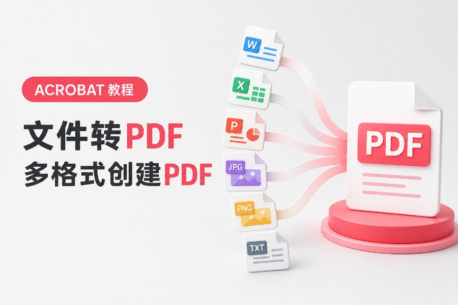 文件转PDF：Adobe Acrobat多格式文件创建PDF教程