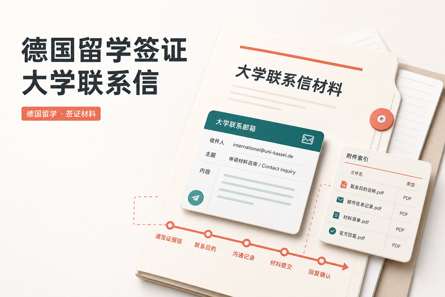 德国留学签证大学联系信 递签配套材料说明范本