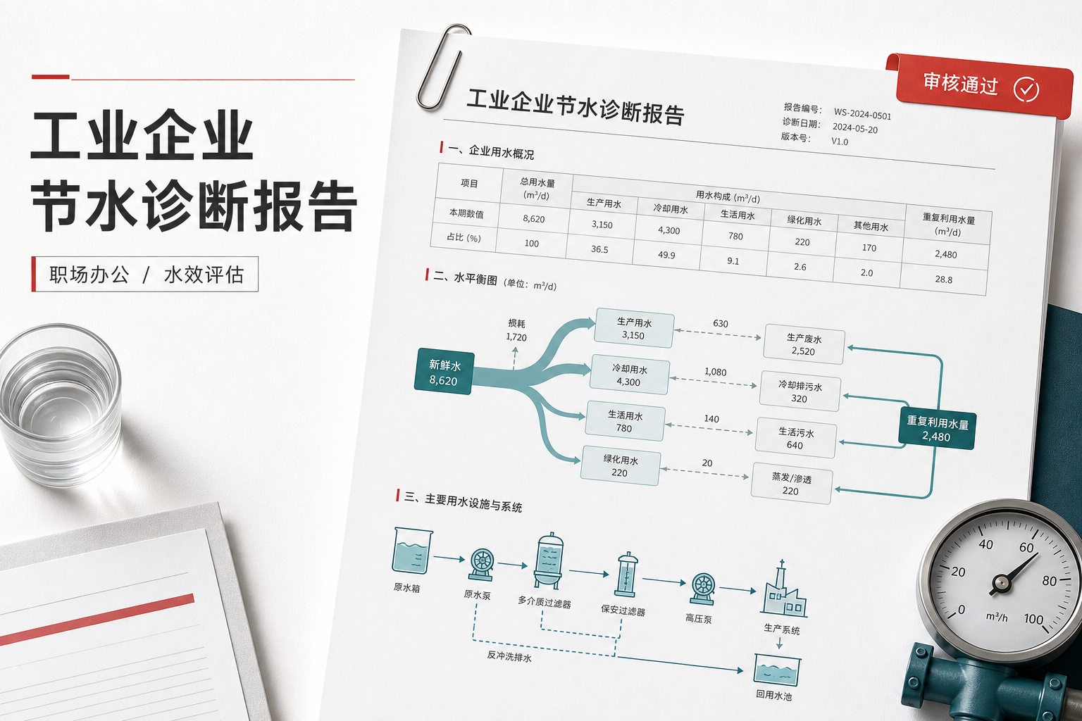 工业企业节水诊断报告 制造企业用水改造评估范本