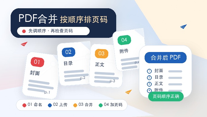 pdf合并怎么按顺序排页码