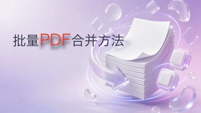 批量PDF合并方法