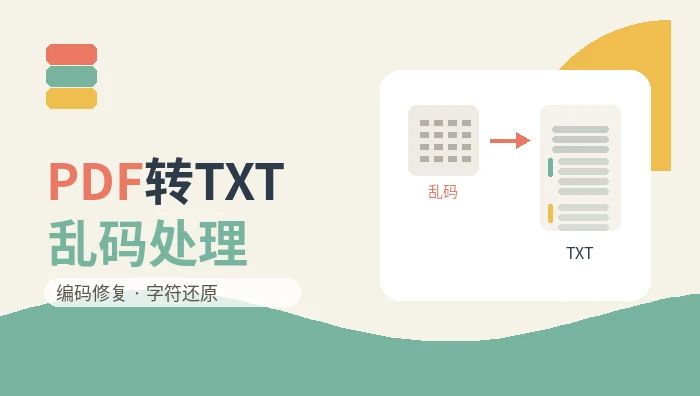 PDF转TXT乱码处理