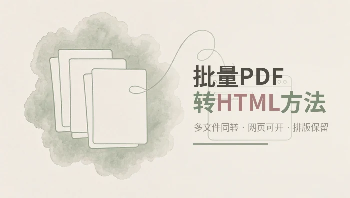 批量PDF转HTML方法