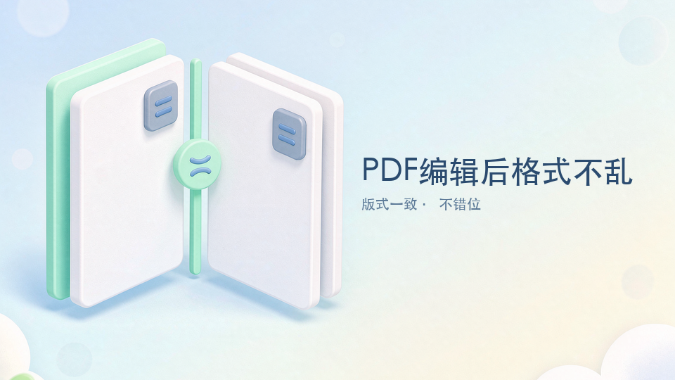 PDF编辑后格式不乱