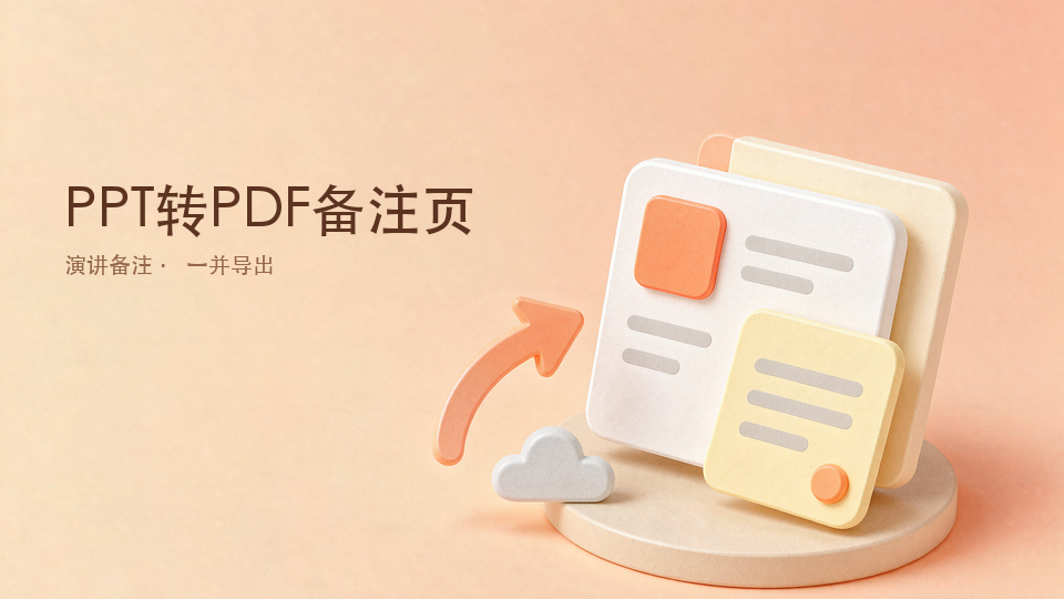PPT转PDF备注页